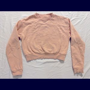Aritzia TNA Cozy fleece perfect shrunken crew
